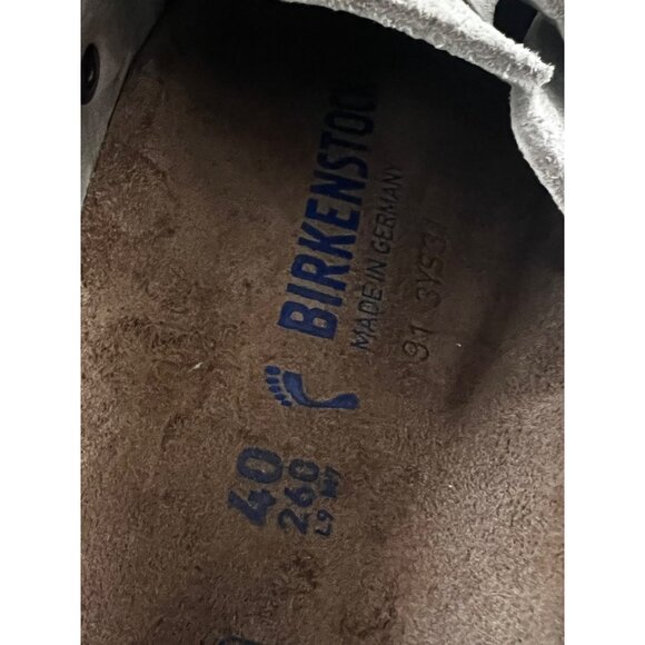 BIRKENSTOCK Boston Soft Footbed taupe suede CLOG slide size 40 - Picture 4 of 7